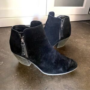 Frye Suede Zip Ankle Booties